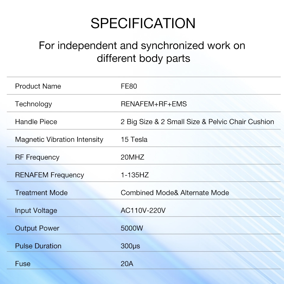 15 Tesla RF Neo EMS 5 Mango cuerpo estimulador muscular Máquina escultórica