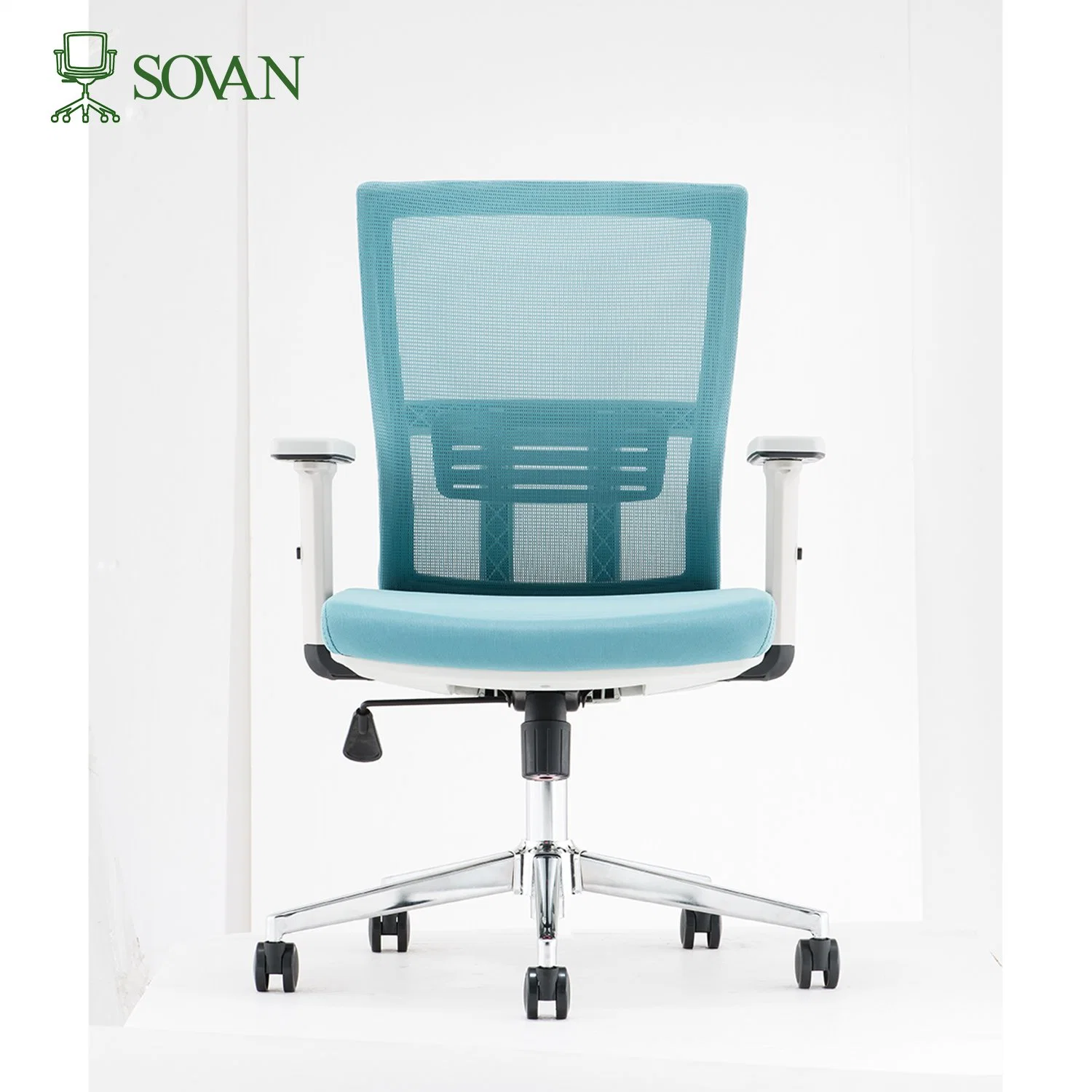 Home Office Chair Mesh Ergonomic Chair Factory Staff Chair From Home Computer Chair with Adjustable Lumbar Support in Grey Frame