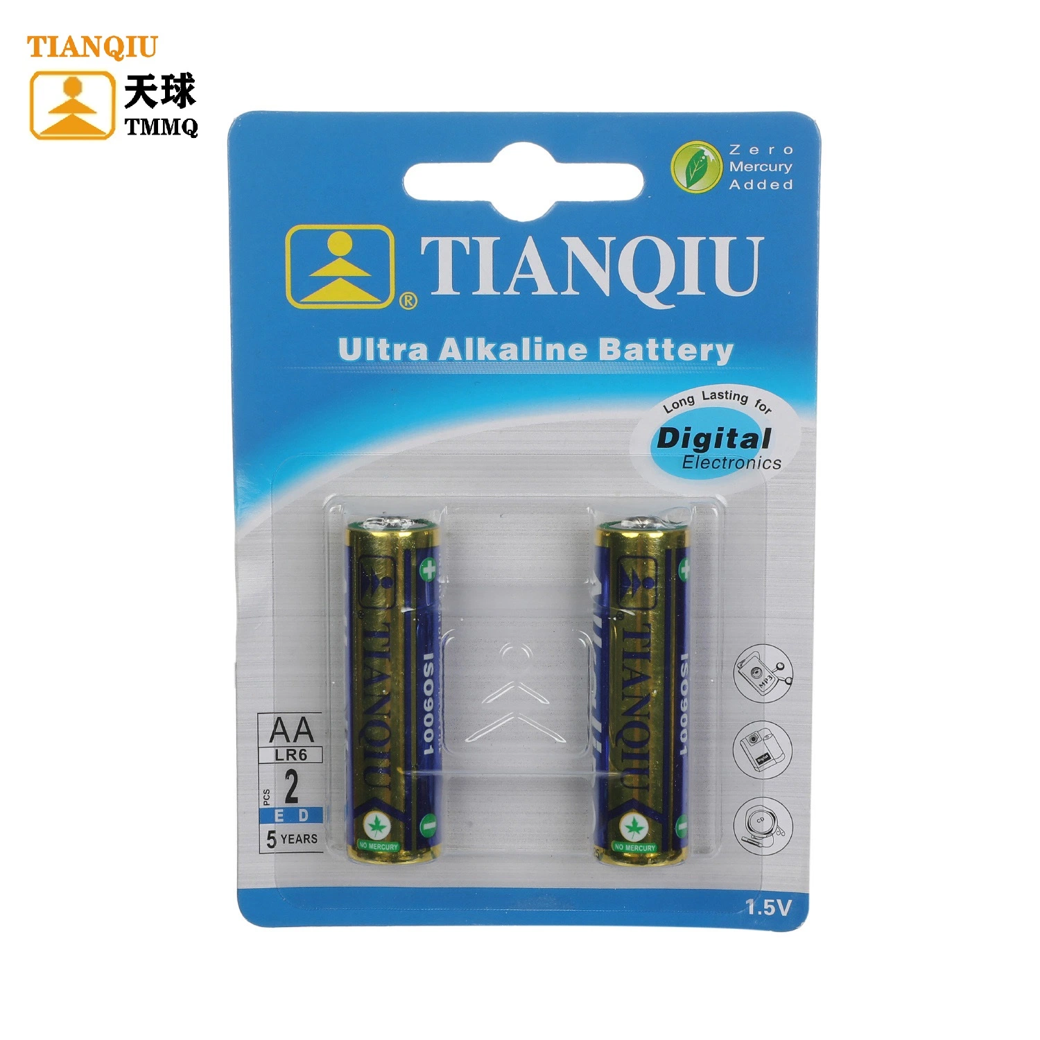 Tianqiu AA Alkaline Lr6 1.5V Dry Cell Battery Wholesale Factory Price Reloj
