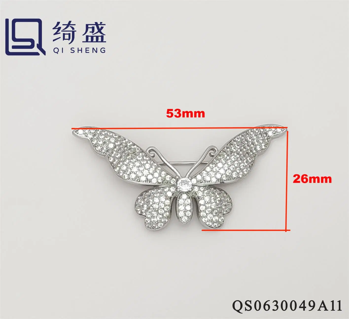 Customized Women Fashion Crystal Zircon Silver Crystone Jewellery Brooch / Exquisite/ Handmade Gifts