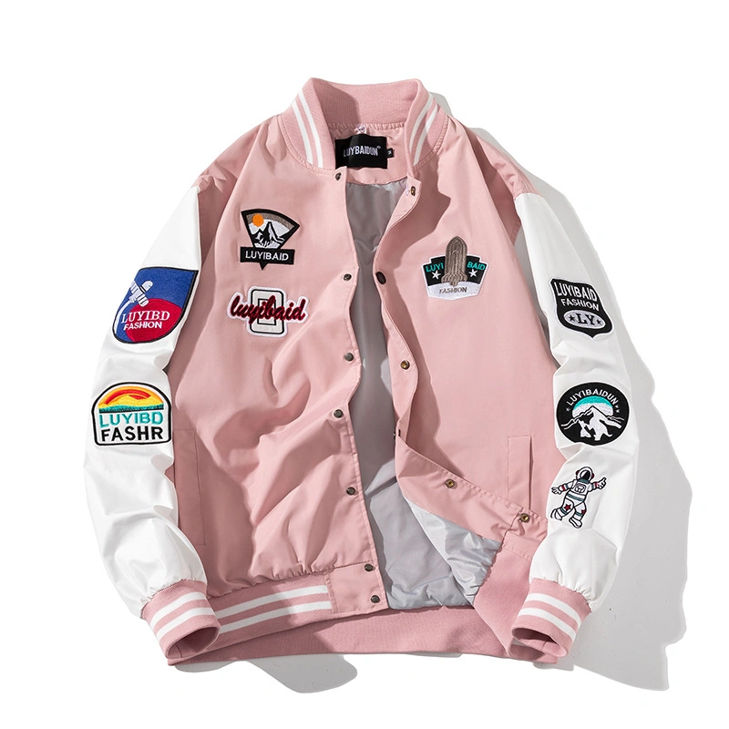 Nuevo OEM Custom coloridos bordados de manga larga Chaqueta Varsity Mayorista/Proveedor