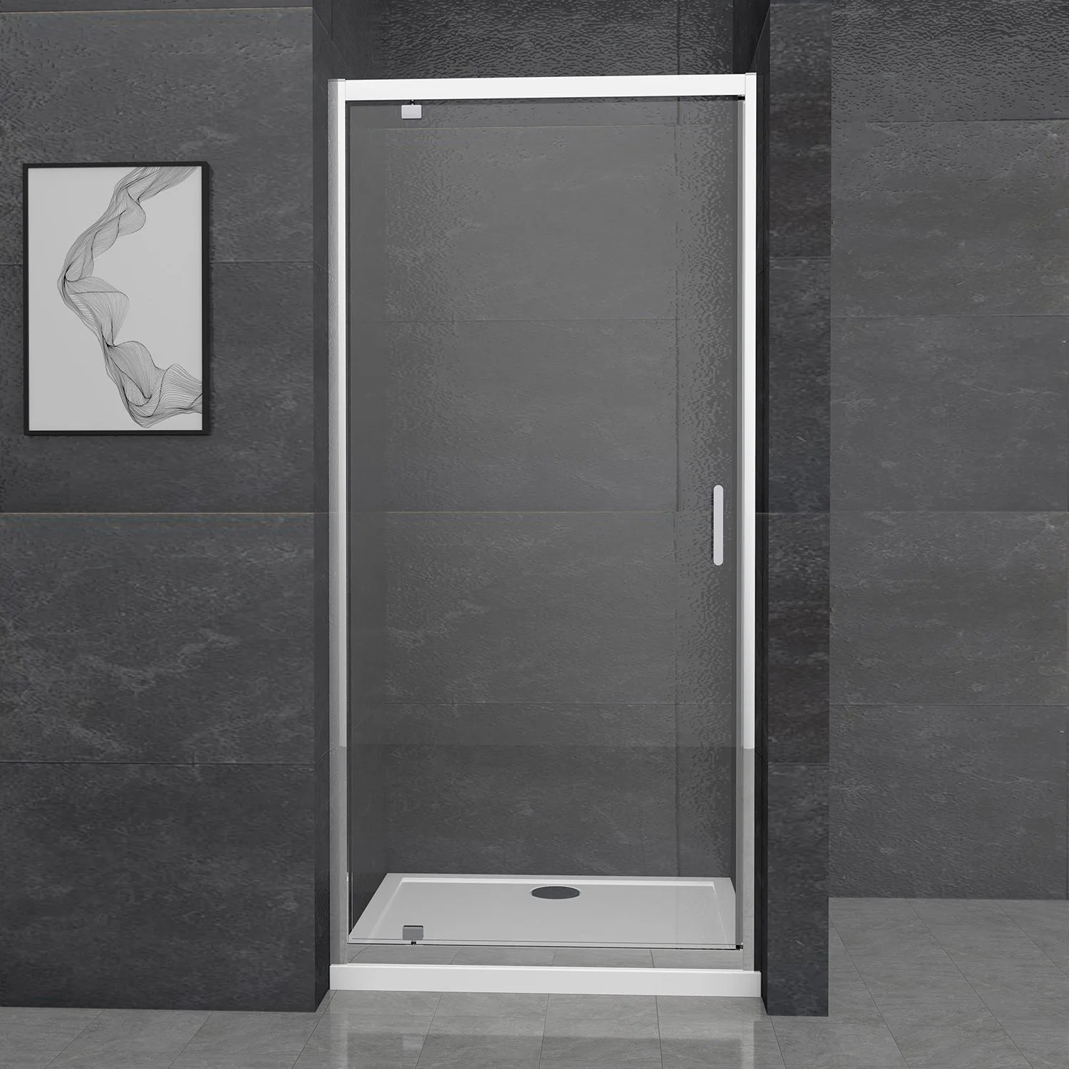 Tempered Glass 6mm Shower Door Fashion Simple Bathroom Room Str607-613