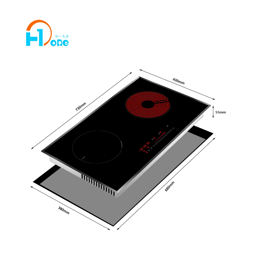 L'affiloir WiFi Pre-Set électrique programmable Pont double four électrique à induction cuiseur à infrarouge