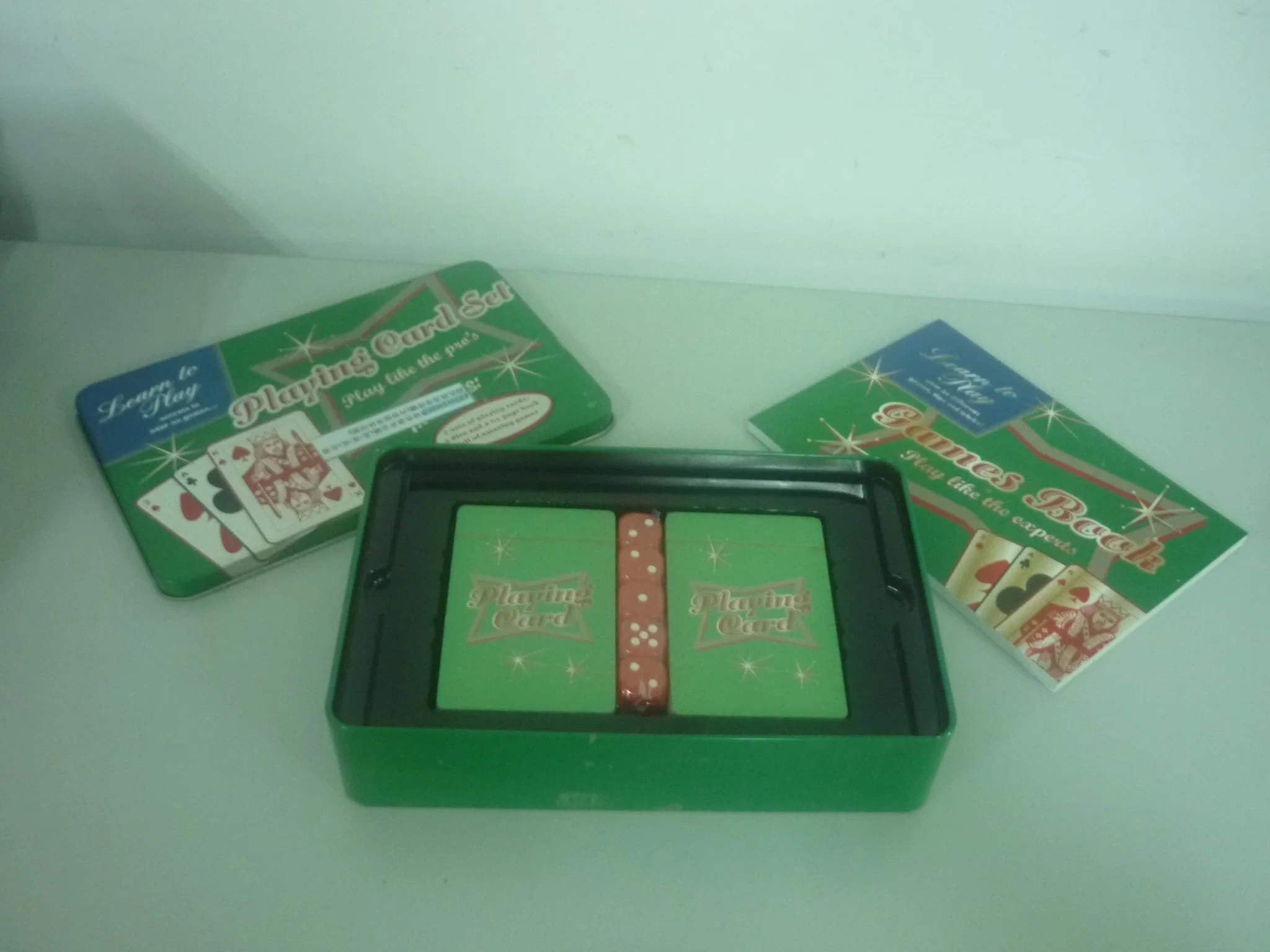 Play Card Tin Box Custom Design Factory directamente rectangular Tin Caixa para 2 conjuntos Playing Card Tin Box Packaging (Embalagem de caixa de entrada de cartão)