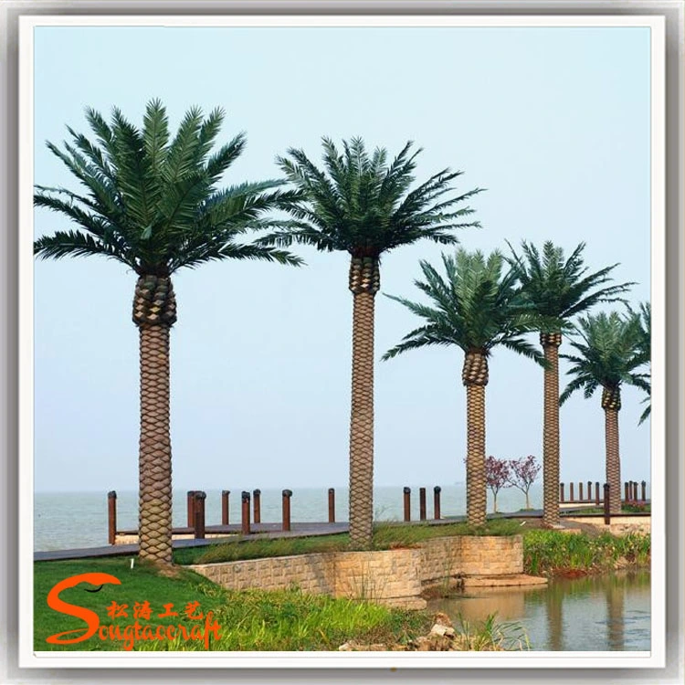 Outdoor Decoration Artificial Fake Plastic Date Palm Tree