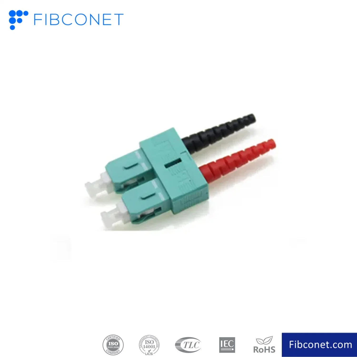 Conector de cabo óptico de fibra óptica LC Om4 Dx 2.0 de 3,0 mm