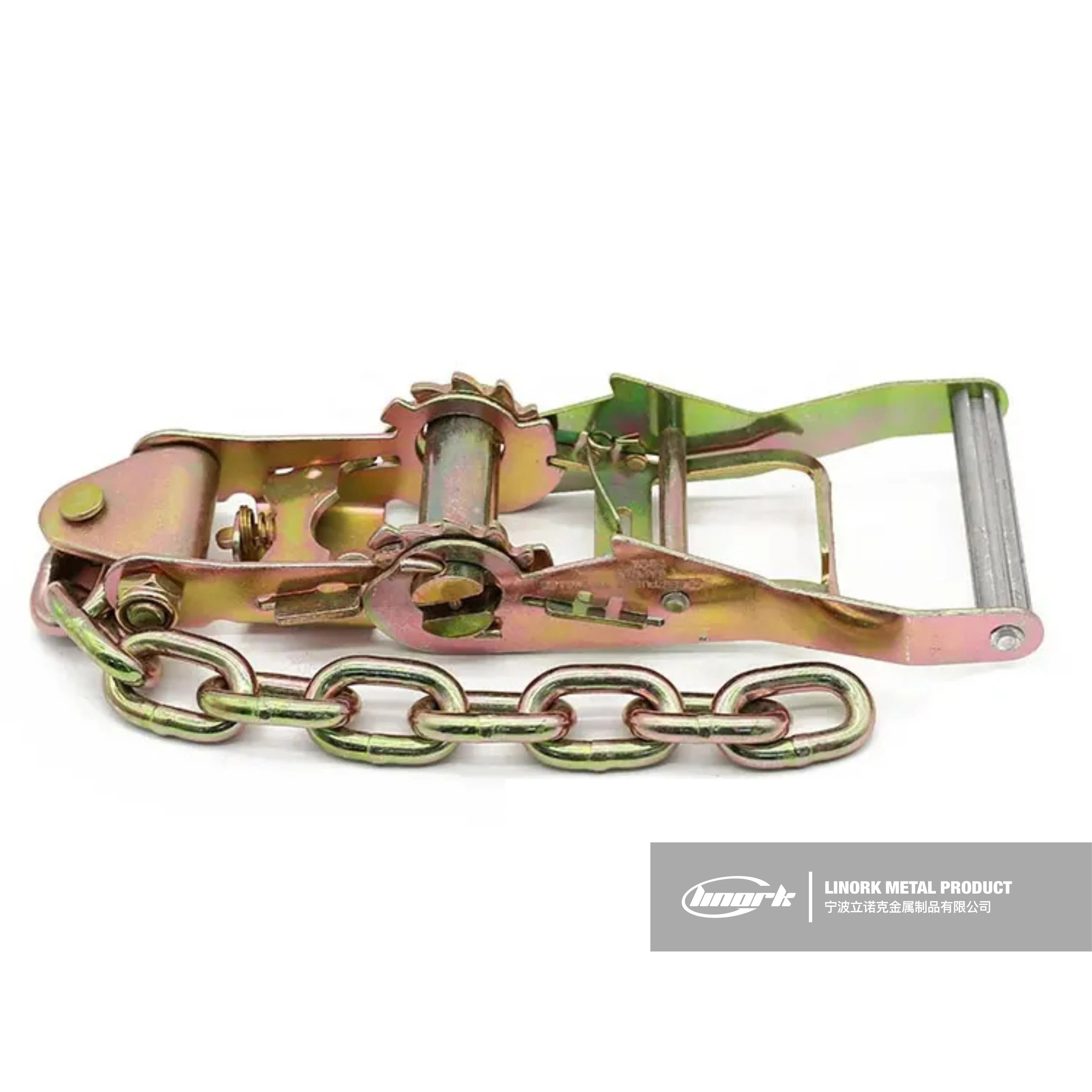 2" Standard Ratchet Buckle with 13" Chain End Hardware Made in China