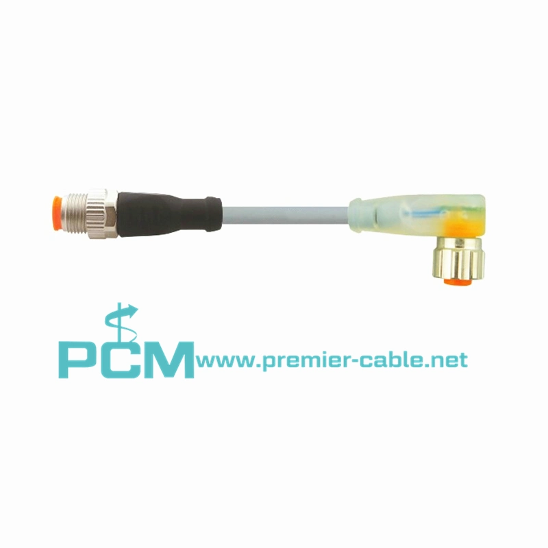 Sensor Cable with LED Indicator M12 Socket