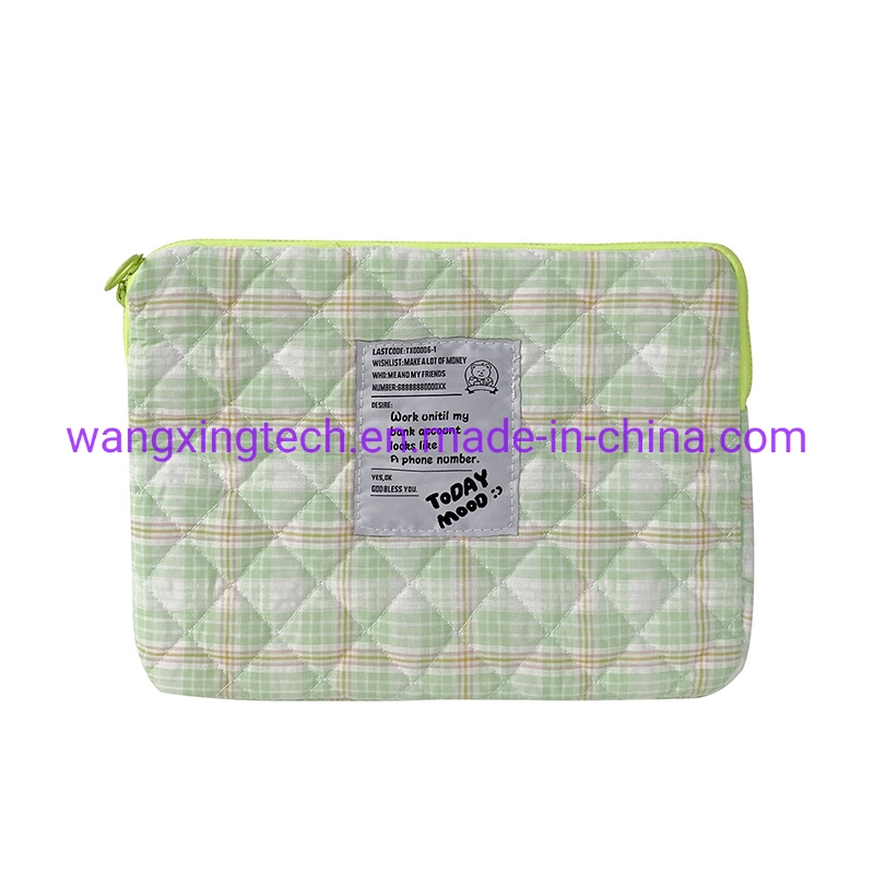 Comercio al por mayor de la línea de bordado Diamond iPad funda protectora de la camisa de 14 pulgadas 13,3 Tablet PC Bolsa Bolsa de almacenamiento portátil de camisa