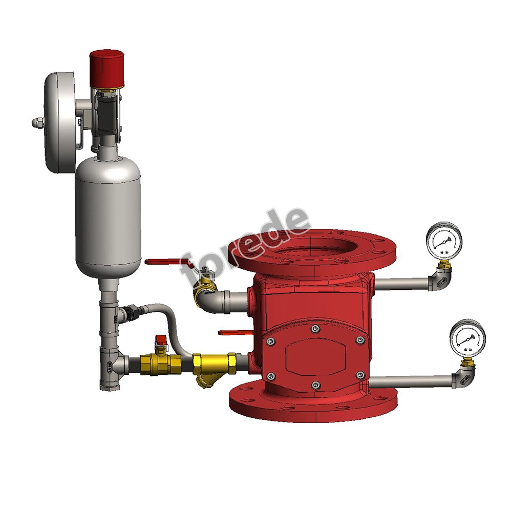 Válvula de retención de alarma para sistema de rociadores de espuma