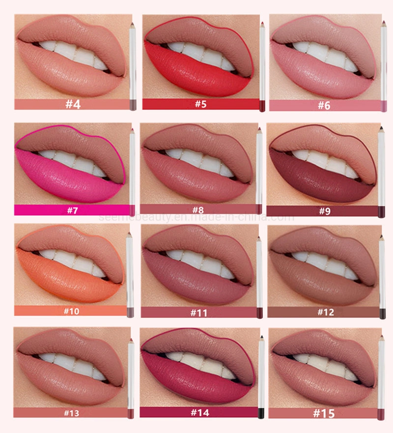 OEM Custom Logo Lip Liner Pencil Makeup Lipliner Private Label