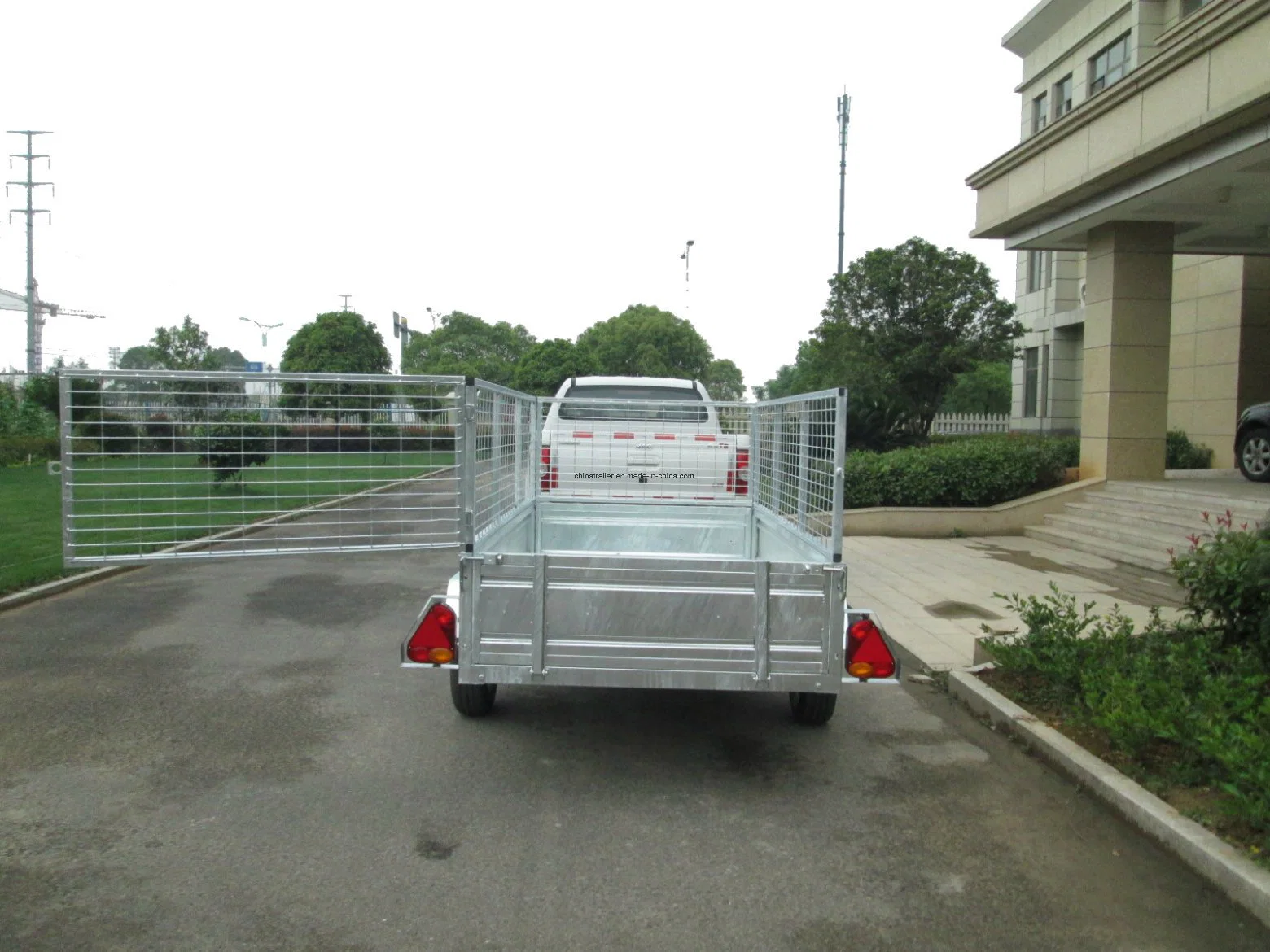 8X5 Galvanized Box/Farm/Utility /Car Trailer with Mesh Ramp