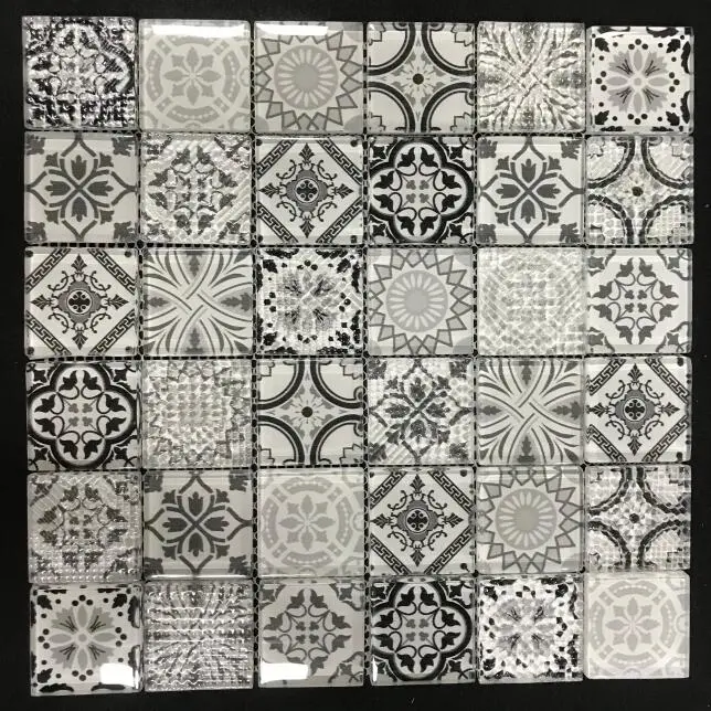 La impresión de inyección de tinta de material de construcción de la decoración del hogar moderno diseño mosaico de vidrio procedentes de China