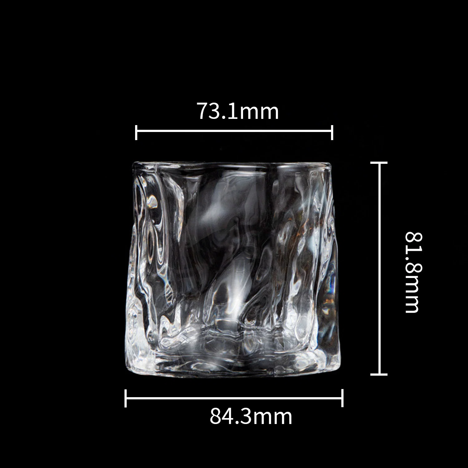 Wholesale/Supplier High quality/High cost performance Luxury Classic Twist Transparent Glass Coffee Whiskey Water Glass Cup Mug Glass Ware Tumbler for Families