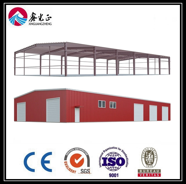 Galvanized Steel Frame Steel Sheds Galpon Workshop Almacen Metal Building Construction Prefabricated Building Steel Structure Warehouse (BYSS-101)