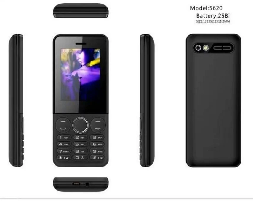 Small 2g Feature Bar Phone with Large Battery Support Dual SIM Cards