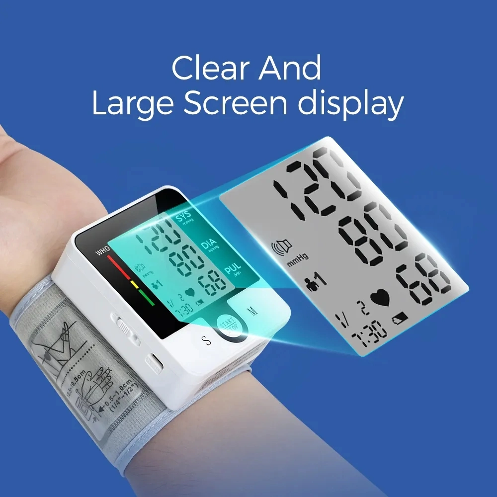 Best Selling Medical Equipment Home Hospital Use Automatic Intelligent Digital Wrist Blood Pressure Meter Monitor