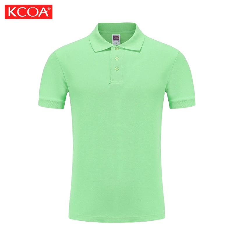 Stocked 220GSM Blue Promotional Cotton Blank Polo Shirt for Men