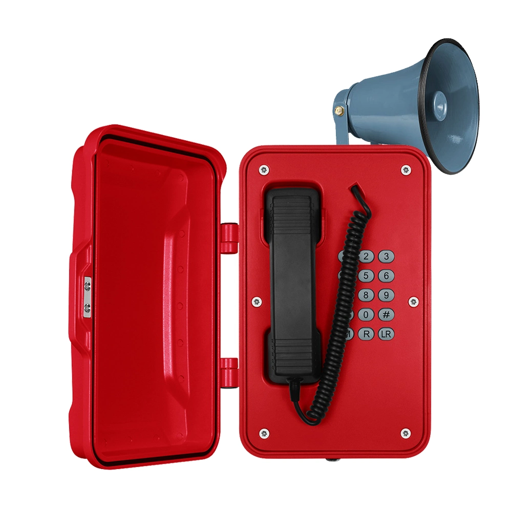 VoIP Tunnel Waterproof Industrial Weatherproof Telephone with External Beacon & Hooter Optional