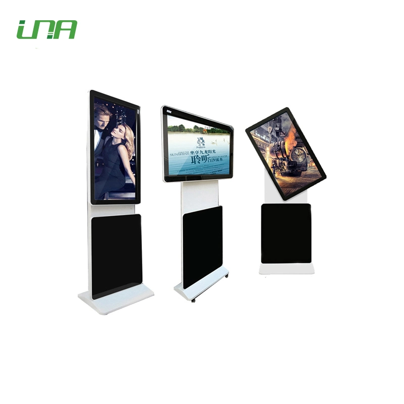 Floor Standing Kiosk Automatically Rotating LCD Digital Video Monitor Touch Screen Display