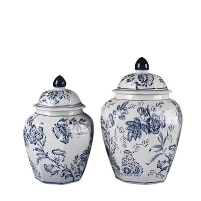 Venda por grosso de Antiguidades simples vasos de cerâmica Jingdezhen Moda moderna jarros decorativos