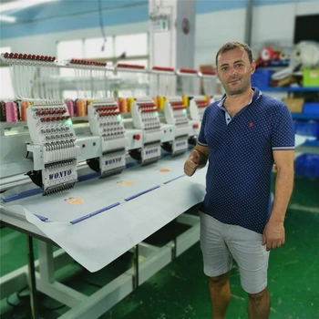 Wonyo 6 Head Tubular Screen Printing T-Shirt Textile Embroidery Machine