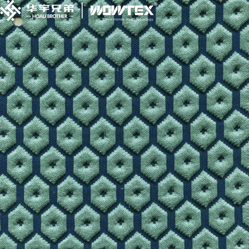 Home Textil 100% poliéster Sofá de punto material Tapicería moderna con patrones Tela