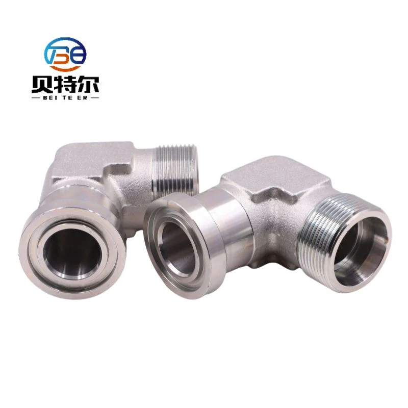 Stainless Steel 90deg Metric Male Bite Type /SAE Flange 6000psi Series