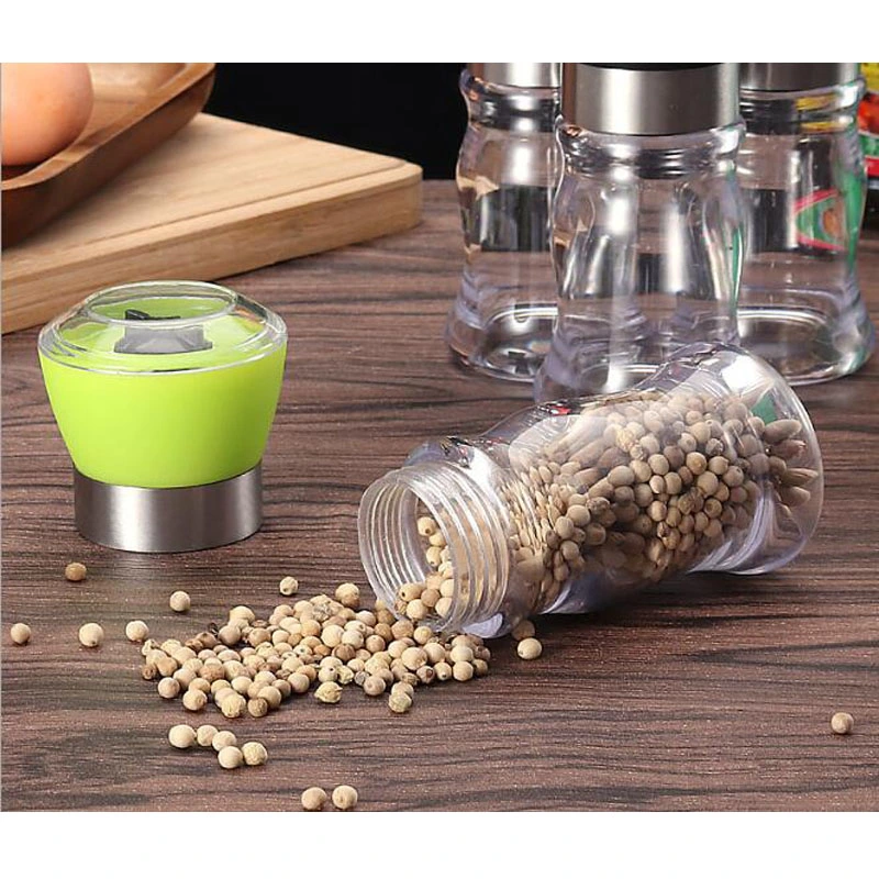 Portable Pepper Grinder Manual Hand Twist Pepper Mill Spice Salt Kitchen Grinding Tool - Green Esg12022