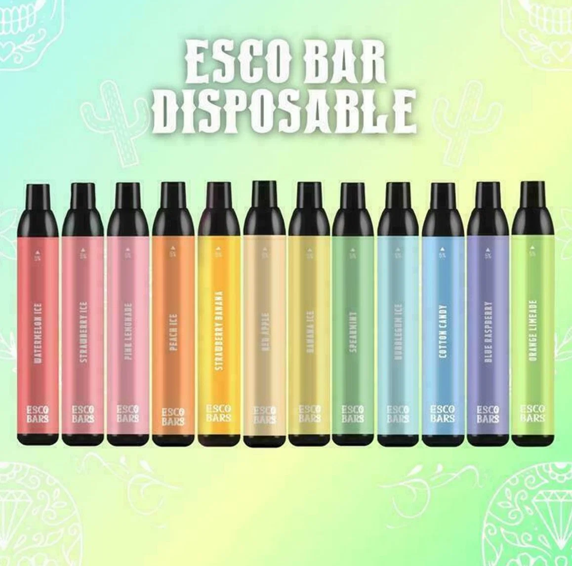 Wholesale/Supplier Disposable/Chargeable Vape Esco Bars 2500 Puff Airflow E Cigarette 1000mAh Battery Disposable/Chargeable Vaporizer Portable Electronic Cigarette Cozy Vape Pen Mini Bar