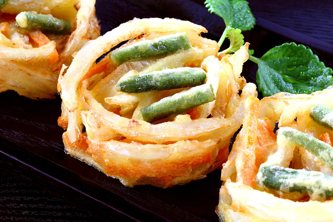 Preparados Tempura de verduras y pescado frito