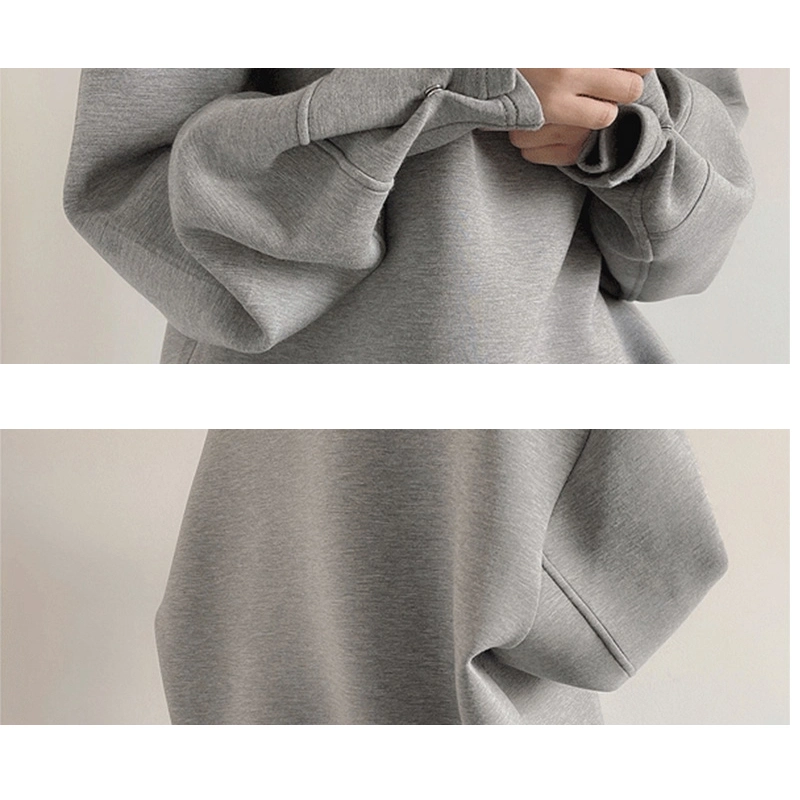 80% Cotton 20% Polyester Oversized Women Blank Sweater Sweatshirt 450 GSM Casual Crewneck