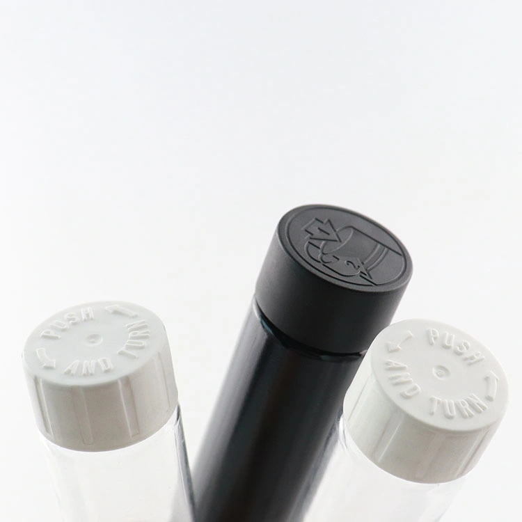 123mm Blowing Plastic Child Resistant Pharmaceutical Packaging J-Tubes Push Down and Turn Tube