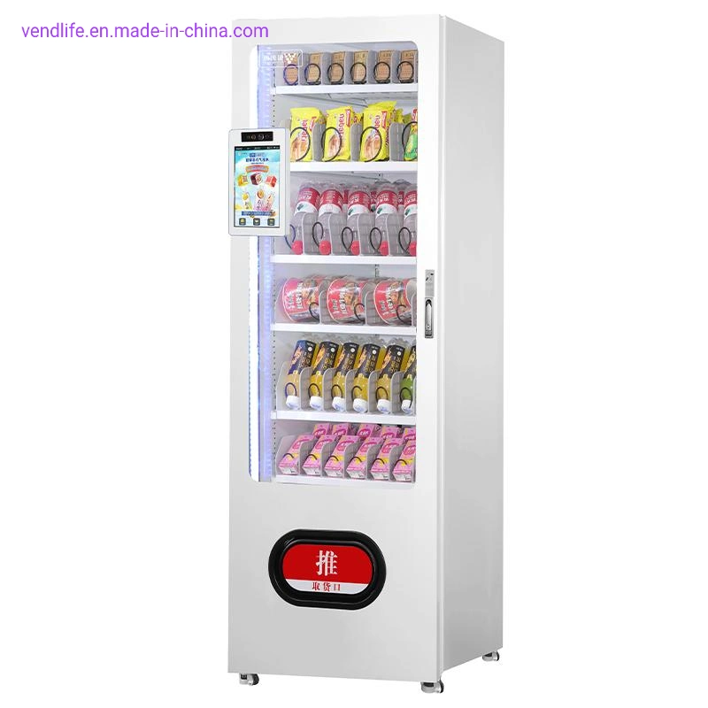 Smart 24 horas Self-Service Grande capacidade Snack de comida de leite automático Bebidas Máquina de Venda Directa