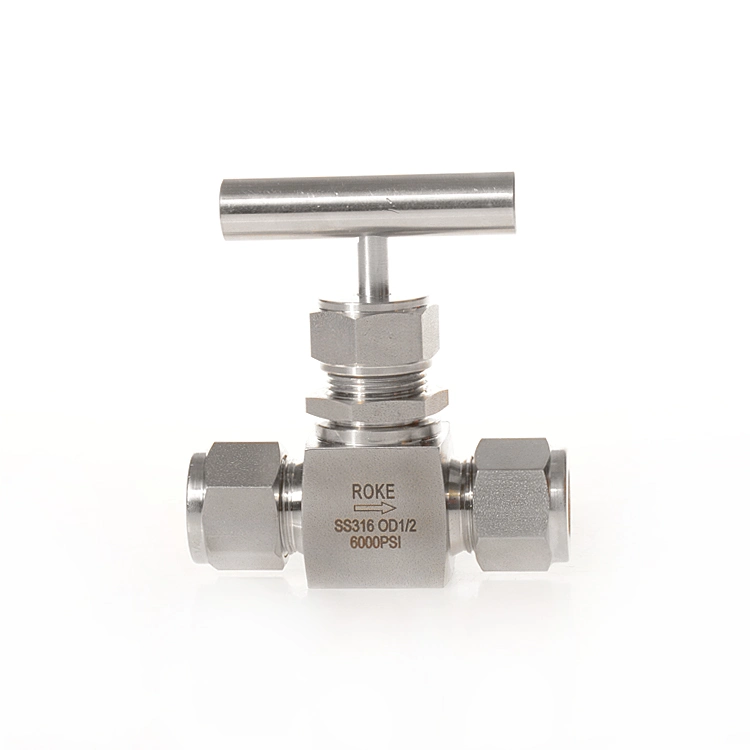 Stainless Steel SS316 6000psi 1 Inch Double Ferrules Tube Union Integral Forged Needle Valve