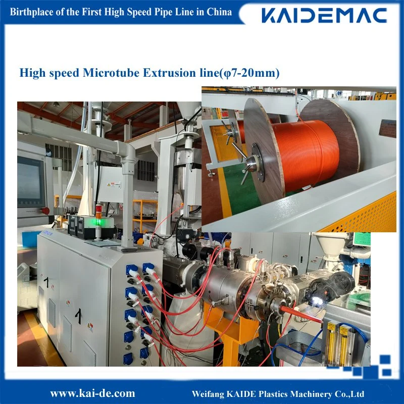 120m/Min HDPE Microduct Production Line/ Silicone Core Telecom Extrusion