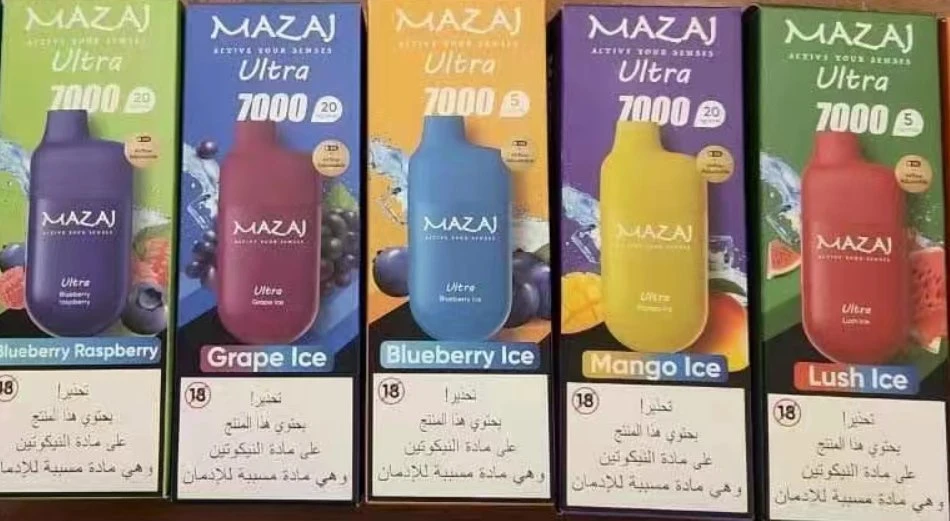 New Arrival Mazaj Vape Ultra 7000 Puffs Popular Suadi Arabia Electronic Cigarette Coil Vaporizer Wholesale I Vape Disposable Vapers