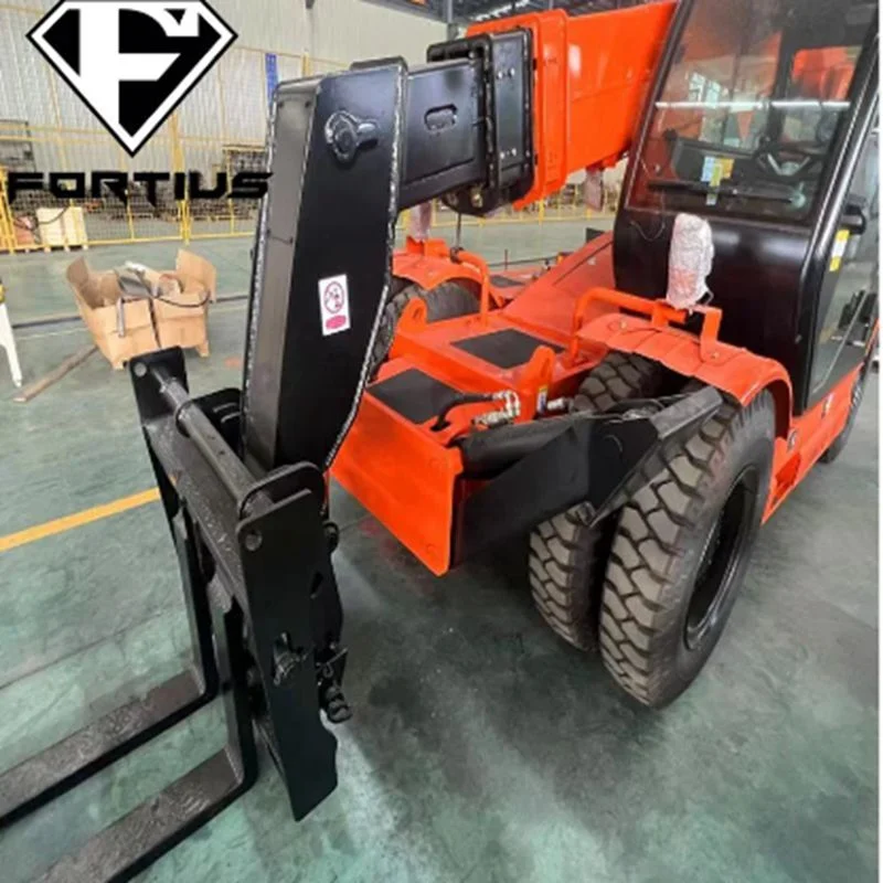 Cheap Price 3 4.5 5 6m Stretch 3ton 4ton Diesel/Gas Telescopic Forklift with High Grade Engine, Side Shift, Cabin, Triplex Mast and CE Certificate.