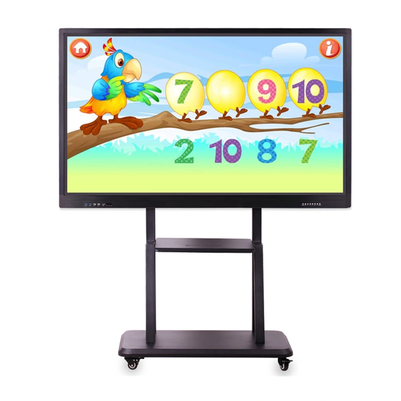 Tudo em Um 55 65 75 86 98 Polegadas Tela de Toque Interativa Smart Electronic Whiteboard Display Equipamento de Painel Plano para Conferência Sala de Aula Educação.