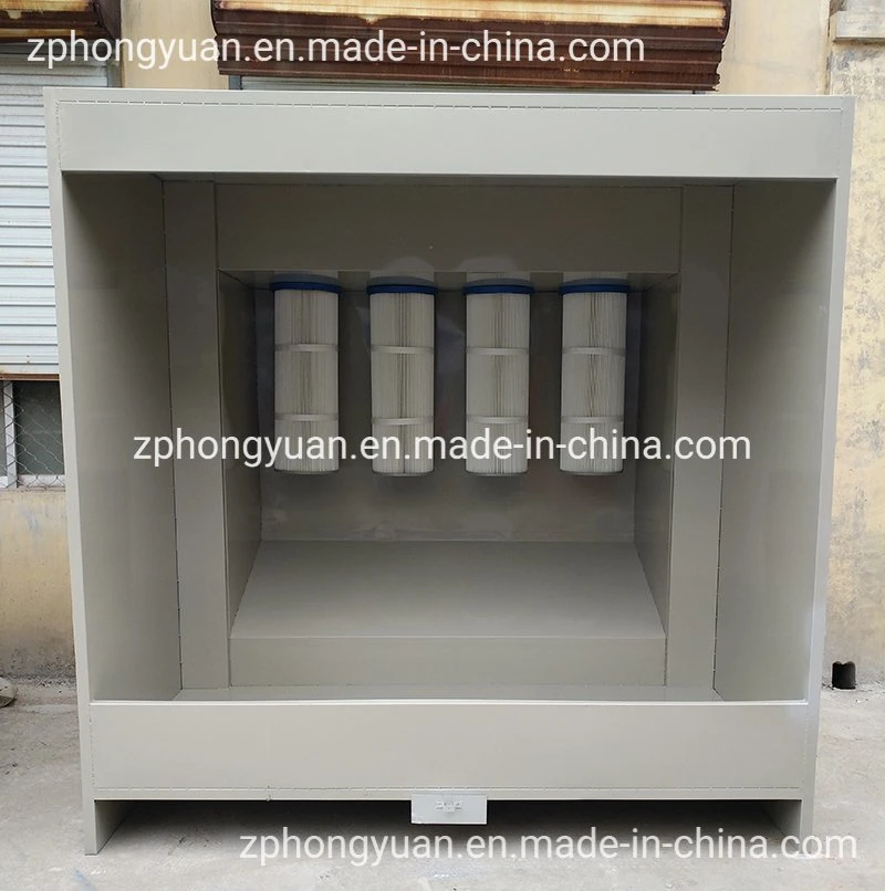 Small Manual Powder Coating Booth with Powder Coating Machine and Spray Gun