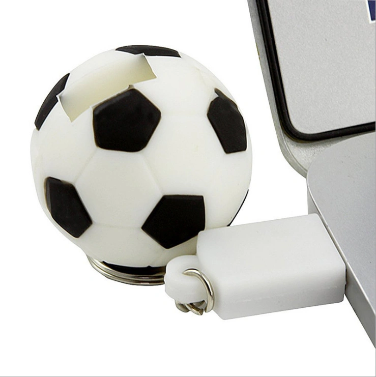 Disco USB de fútbol Unidad flash USB de PVC memoria USB personalizable