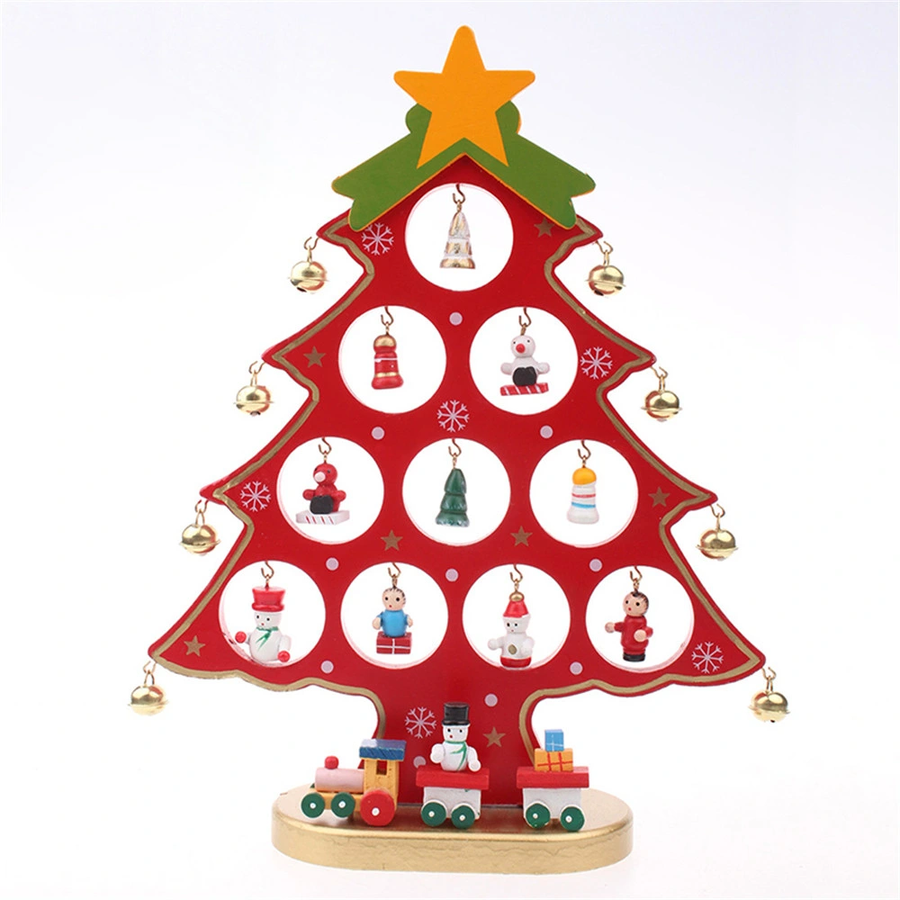 27cm Single Piece Wooden Christmas Tree Decorations Christmas Gifts