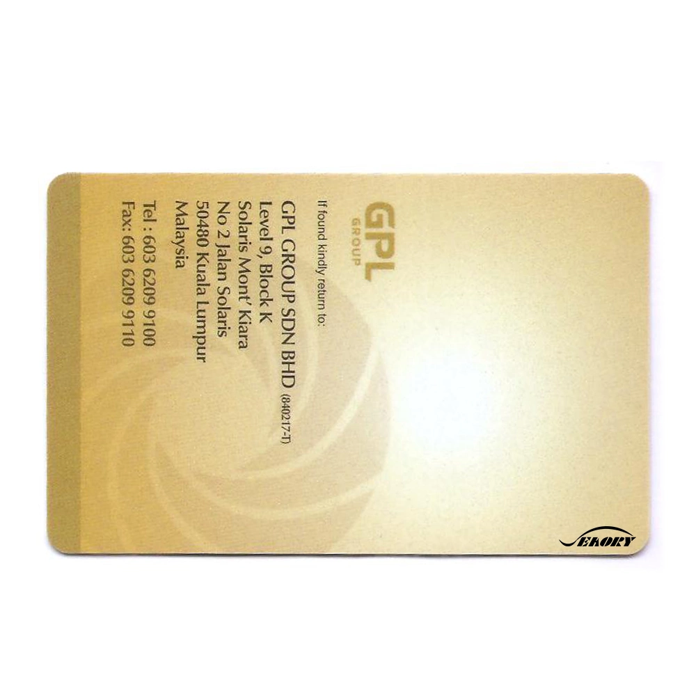Cartão inteligente empresarial em PVC padrão Cr80