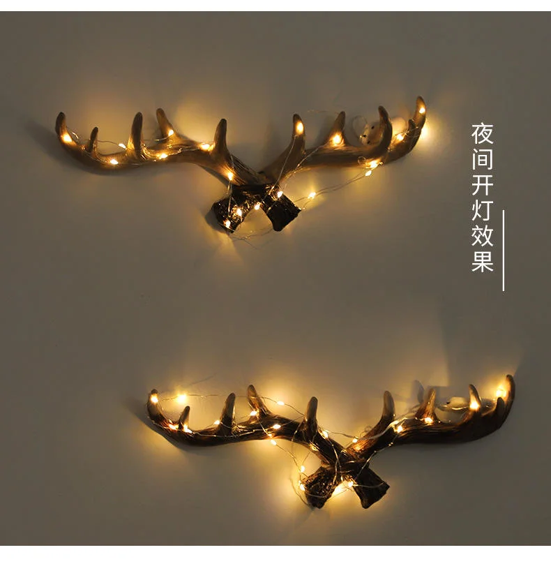 Decoration Antler Hook Deer Head Wall Hanging Key Coat Hook