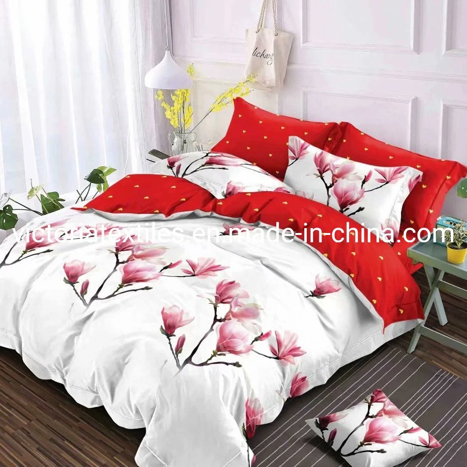 Romantic Flower Printed Bedding Master Lover Bedroom Home Bedding Sheet Set