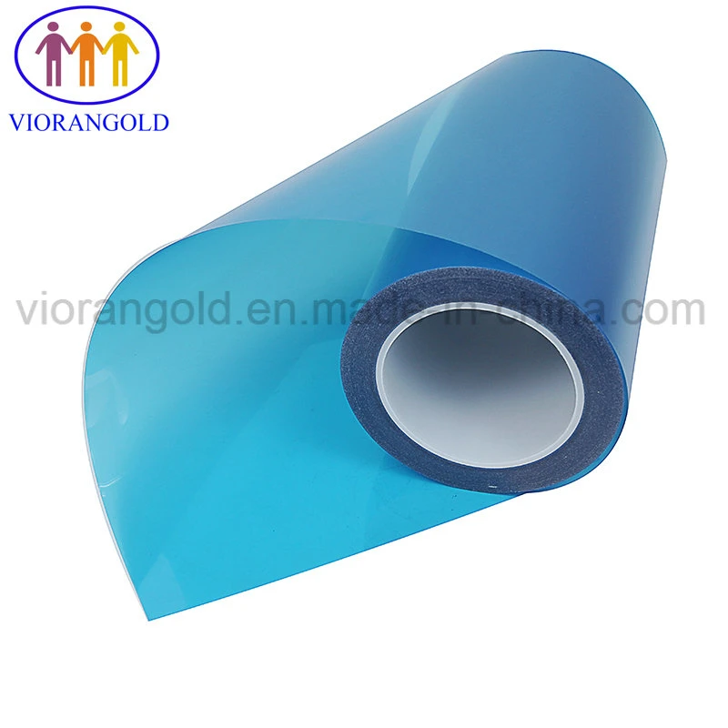 25um/36um/50um/75um/100UM/125um azul/rojo de la película protectora de animales de compañía con adhesivo de silicona para proteger la pantalla del ordenador