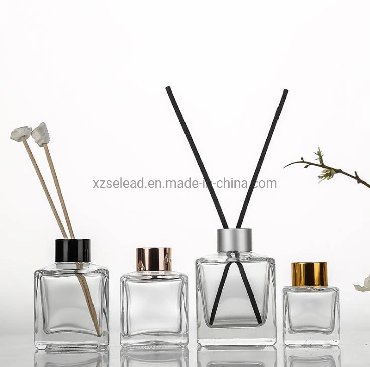 50ml 100ml 150ml 200ml Round Square Clear Dried Flowers Rattan Sticks for Reed Diffuser Bottle