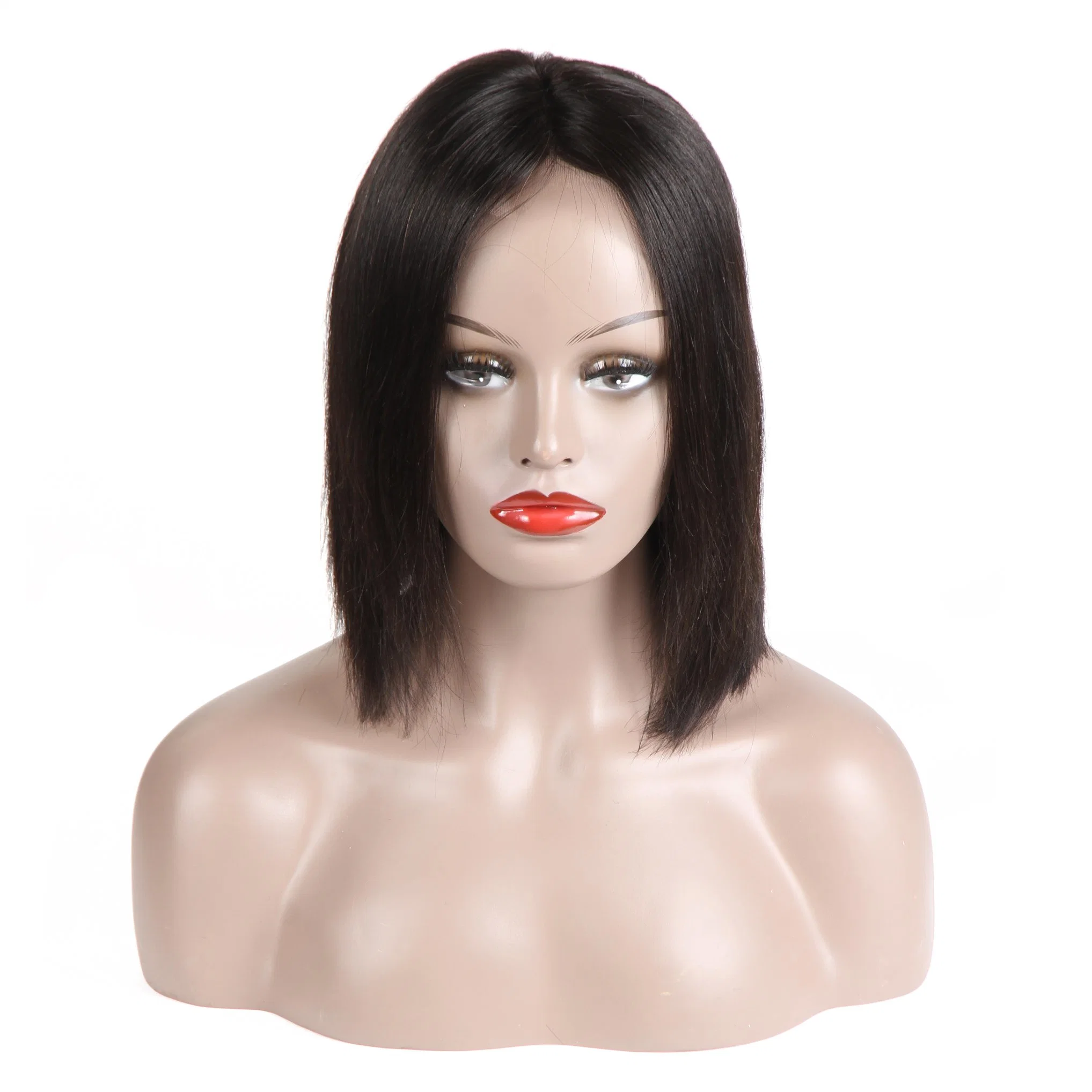 Kbeth Machine Made Human Hair Wig Without Lace 2021 Summer Very Cheap Price Short Straight Hair Original Factory Wholesale/Supplier Full Sewing Machine Work Making Bob Wig