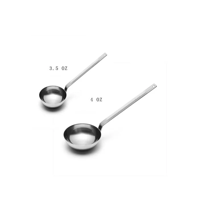 304 Stainless Steel Round Soup Ladle Kitchenware Tasting Spoon