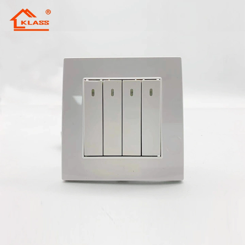 Door Bell Wall Switch with Indicator for Industrial From Professional Factory 4 Gang Switch